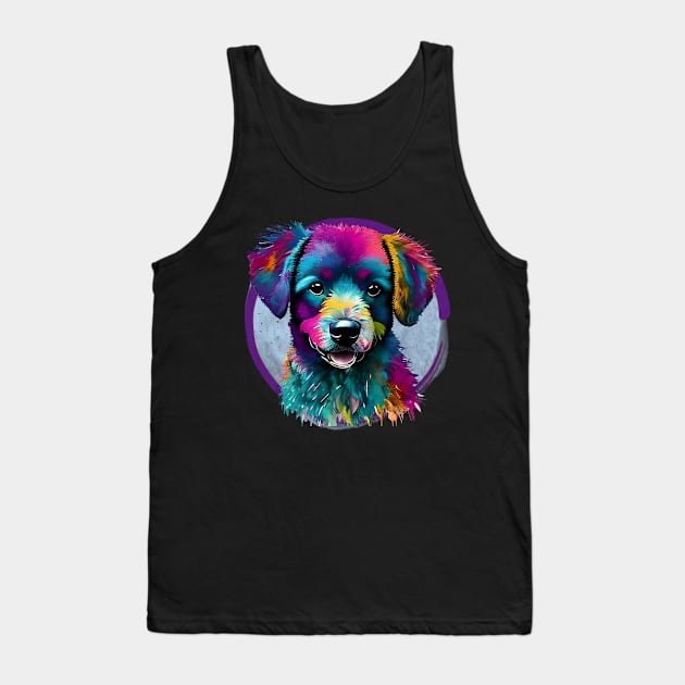 Colourful Bichon Frise Tank Top by Cheeky BB